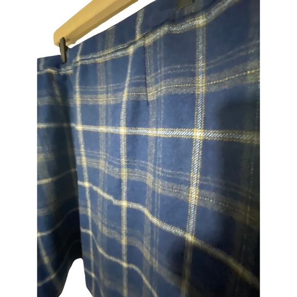 Jessica London SZ 20 Gossip Girl Academia Wool Skirt Windowpane Plaid Tartan - Picture 2 of 7
